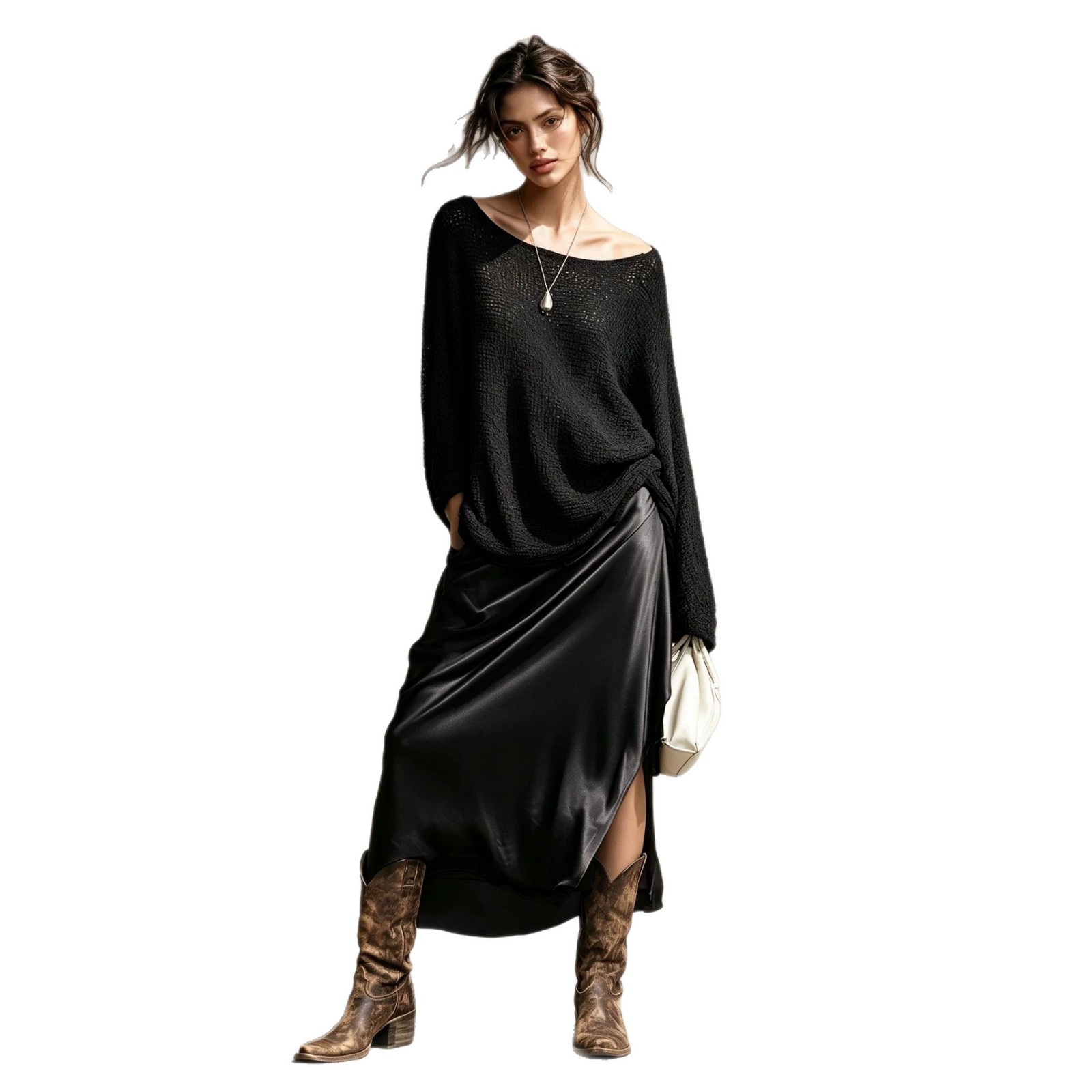 Women's Bohemian Off-Shoulder Top with Batwing Sleeves