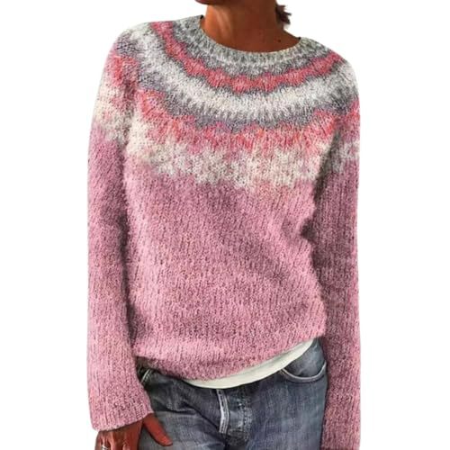 Women's Striped Paw Print Tribal Graphic Crewneck Sweatshirt