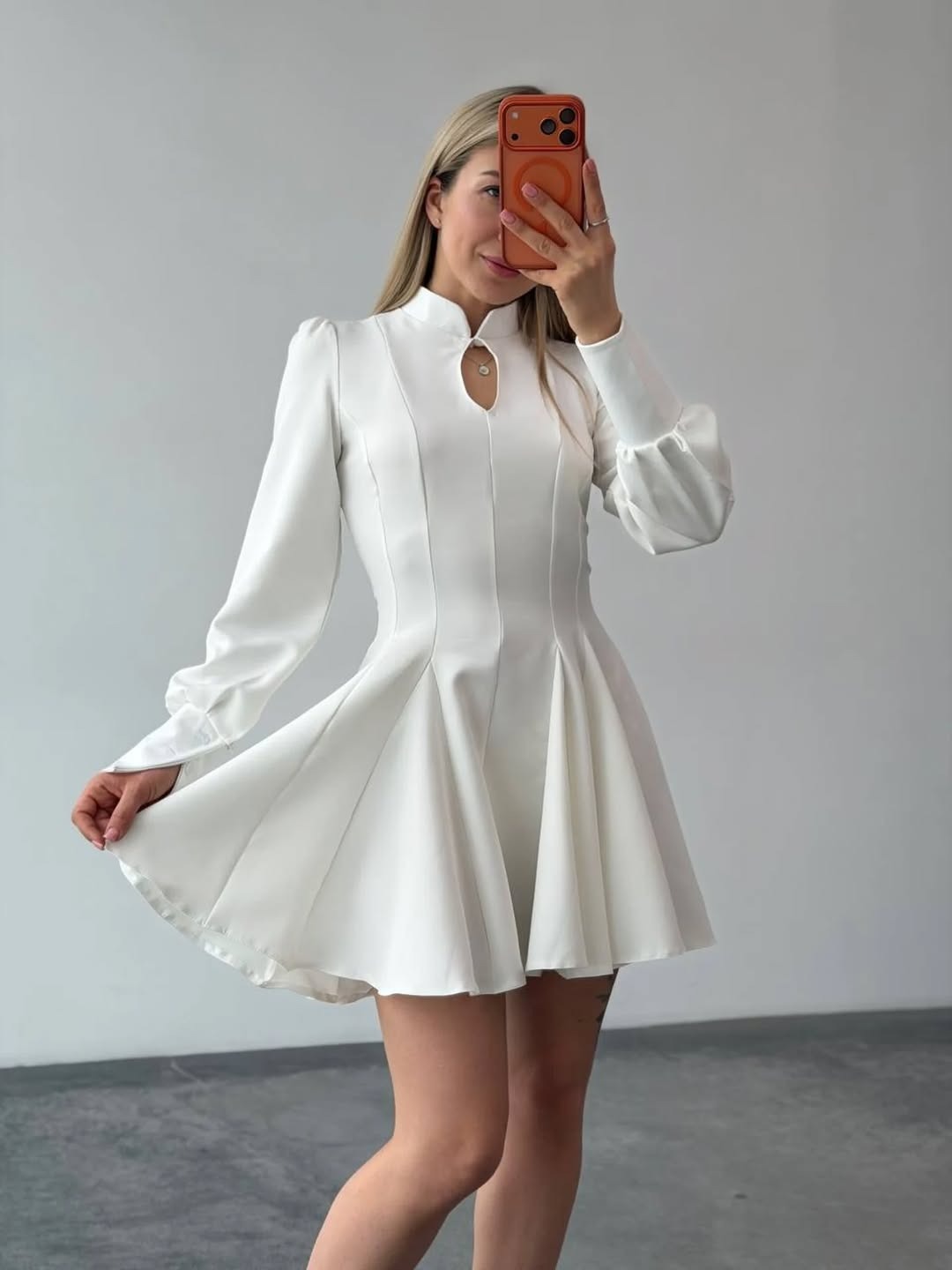Women's Elegant A-Line Short Dress with Waist-Cinching Slimming Fit