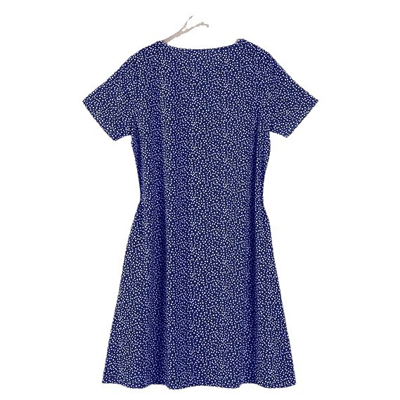 Bohemian Floral Print Midi Dress with Round Neck and Short Sleeves