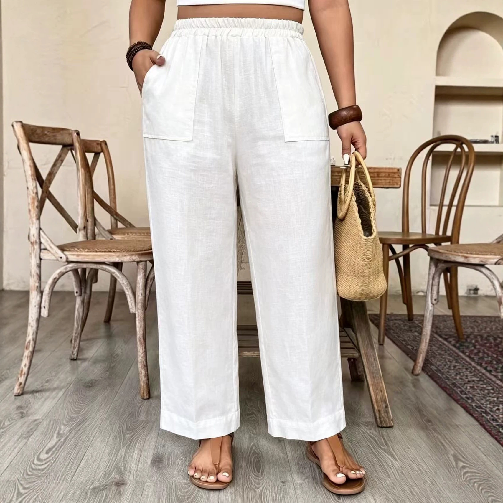 Women's Casual Loose Wide-Leg Carrot Pants