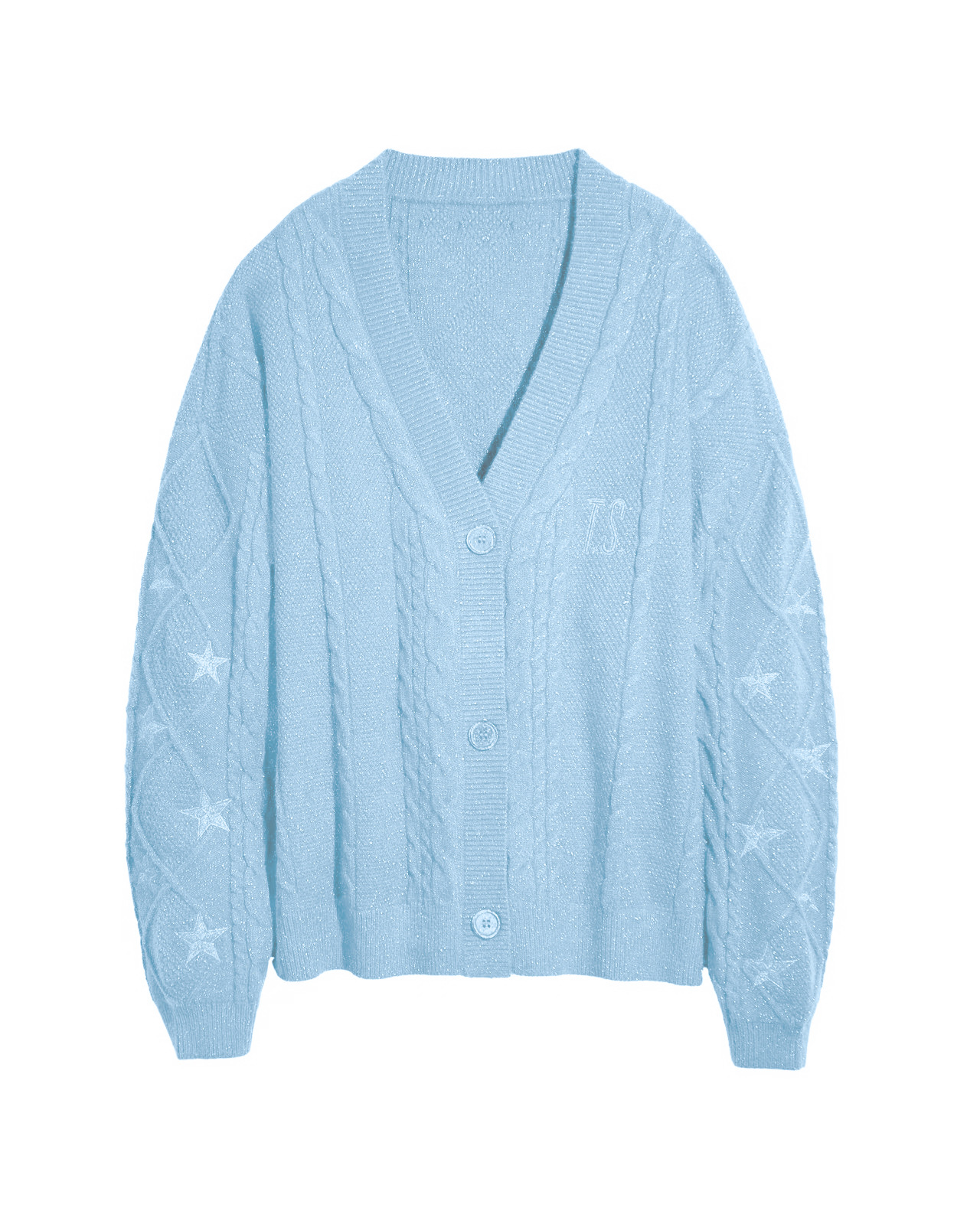 Orange Star Embroidered Cardigan Sweater