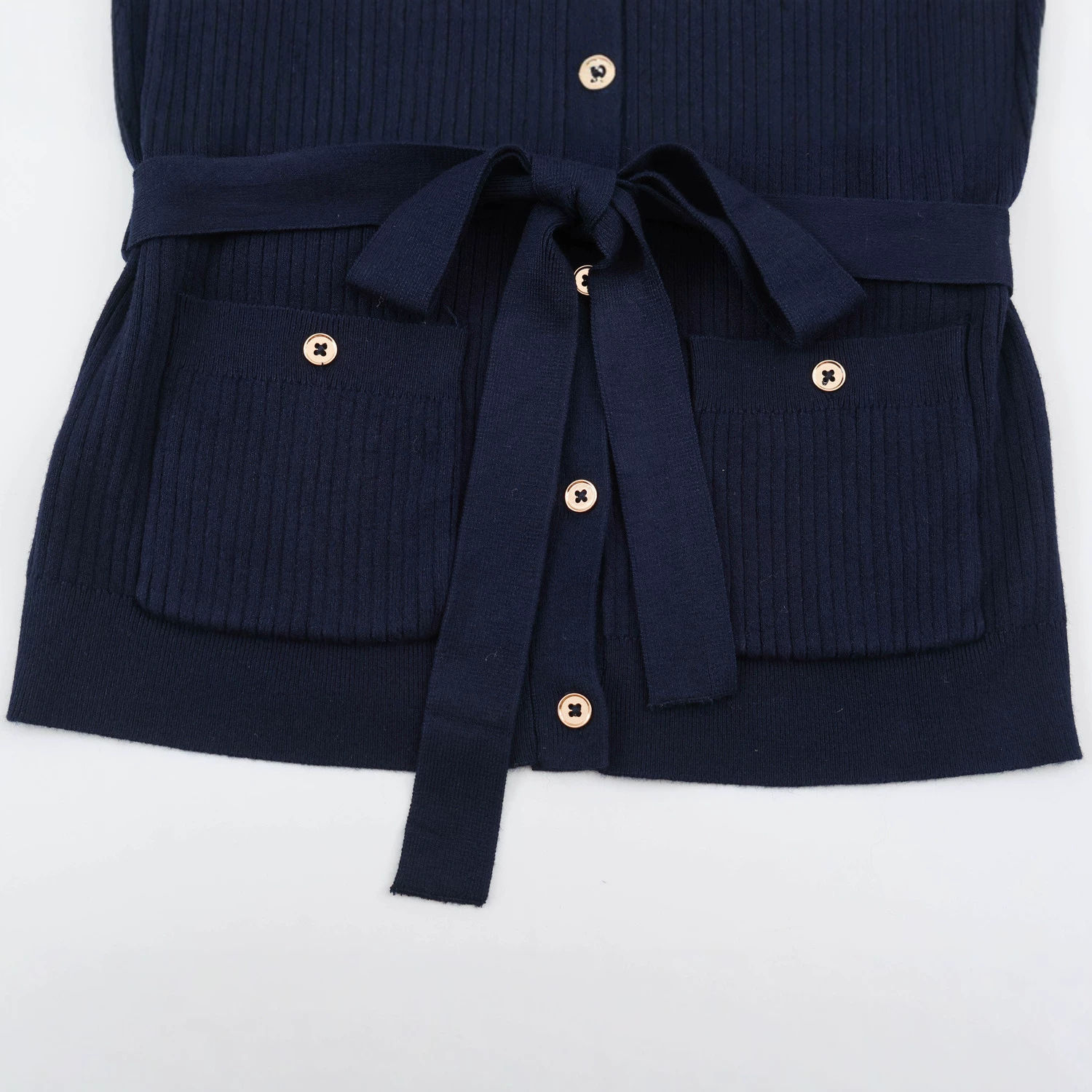 Women's Tie-Waist Long-Sleeve Knit Cardigan
