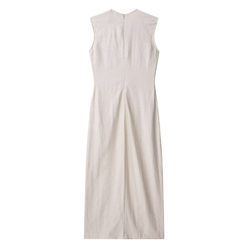 Women's Blended Buckle-Accent Midi Dress