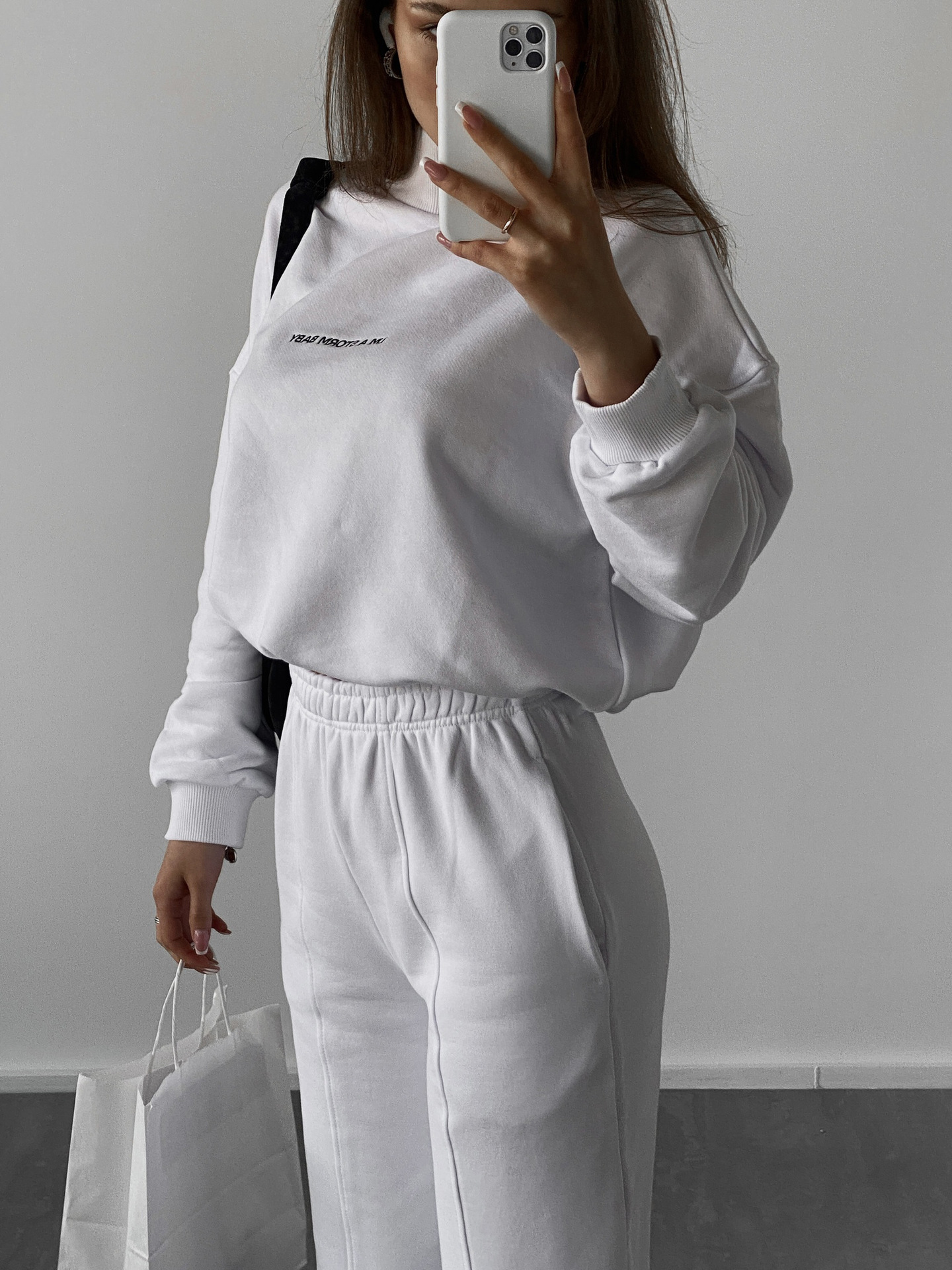 Women's Printed Long-Sleeve Sweatshirt and Pants Two-Piece Set