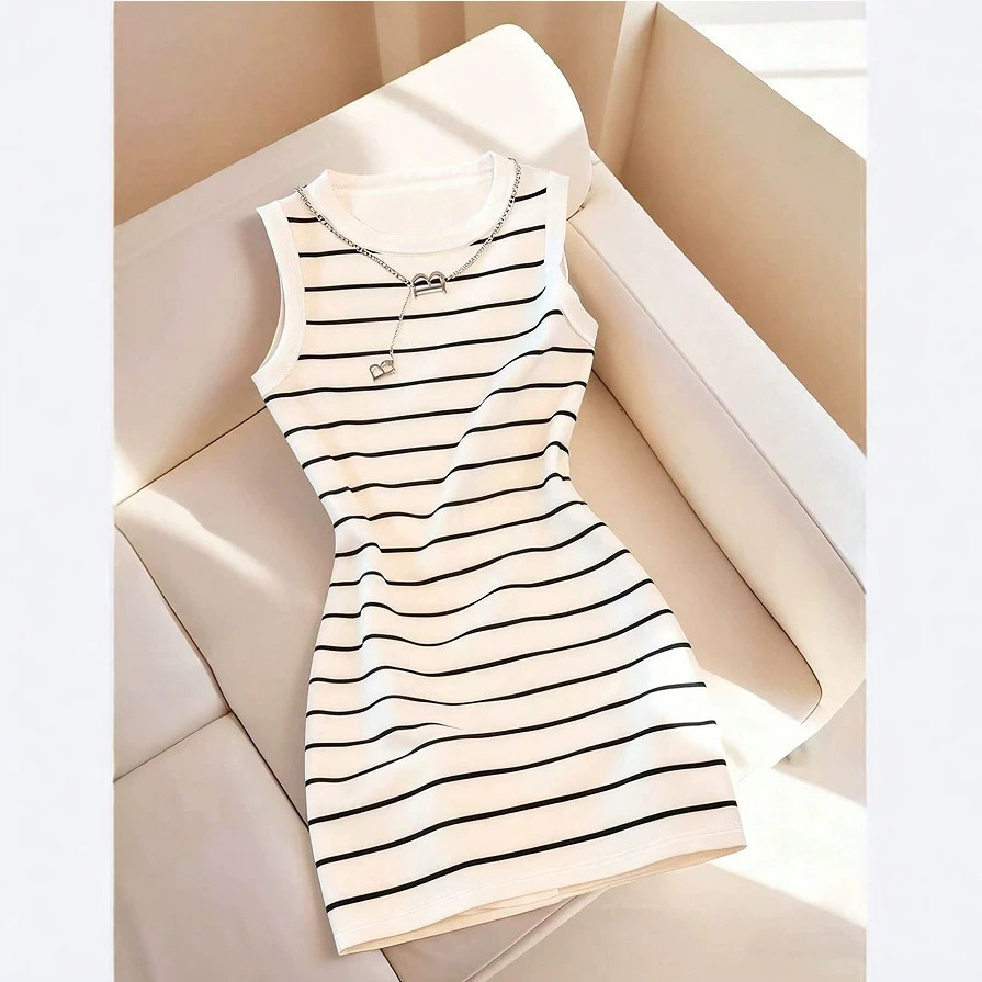 Women's Sleeveless Bodycon Dress Slimming A-Line Midi