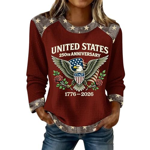 Women's Eagle Letter Print Crewneck Sweatshirt