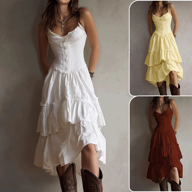 French Vintage Sleeveless Midi Dress Slim Fit Elegant