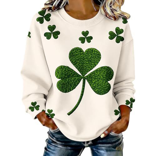 Women's Clover Print Casual Hoodie