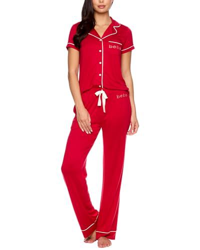 Women's Cuban Collar Letter Print Short Sleeve Shirt and Pants Set