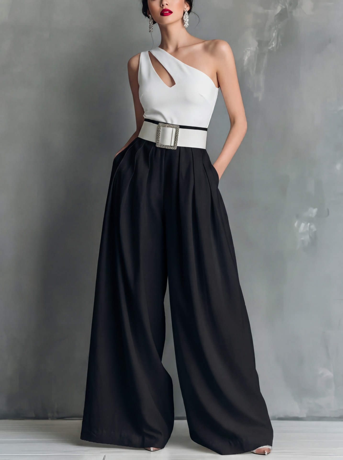 High-Waist Loose Straight-Leg Solid Color Pants for Work and Casual Wear, 10 Colors