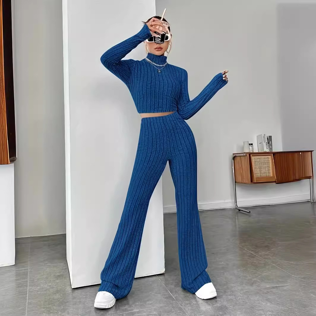 Women's Long Sleeve Sweatshirt and Pants Two-Piece Set