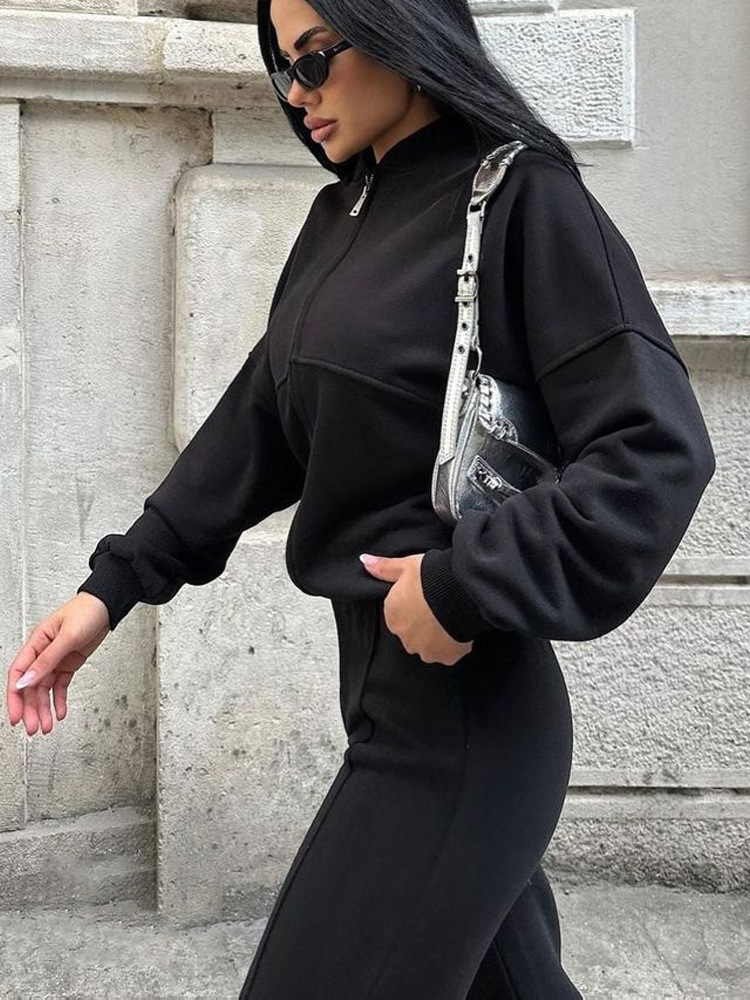Women's Casual Two-Piece Cardigan and Pants Set Long Sleeve Streetwear