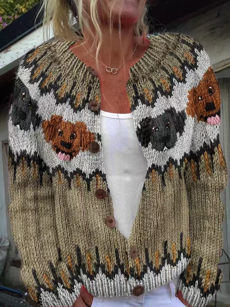 Women's Colorblock Open-Front Cardigan Sweater