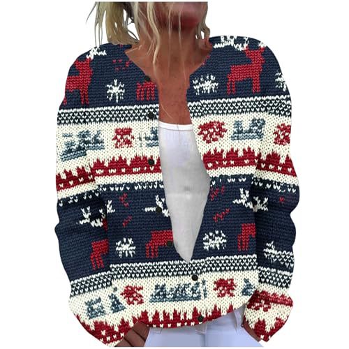 Women's Floral Leaf Print Button Cardigan Sweater