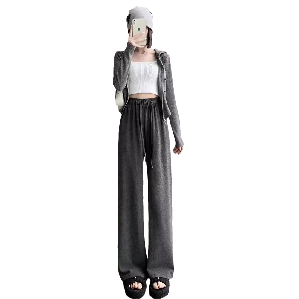 Petite Women's Wide-Leg Pants with Straight-Leg Slimming Fit, Casual Commuter Style