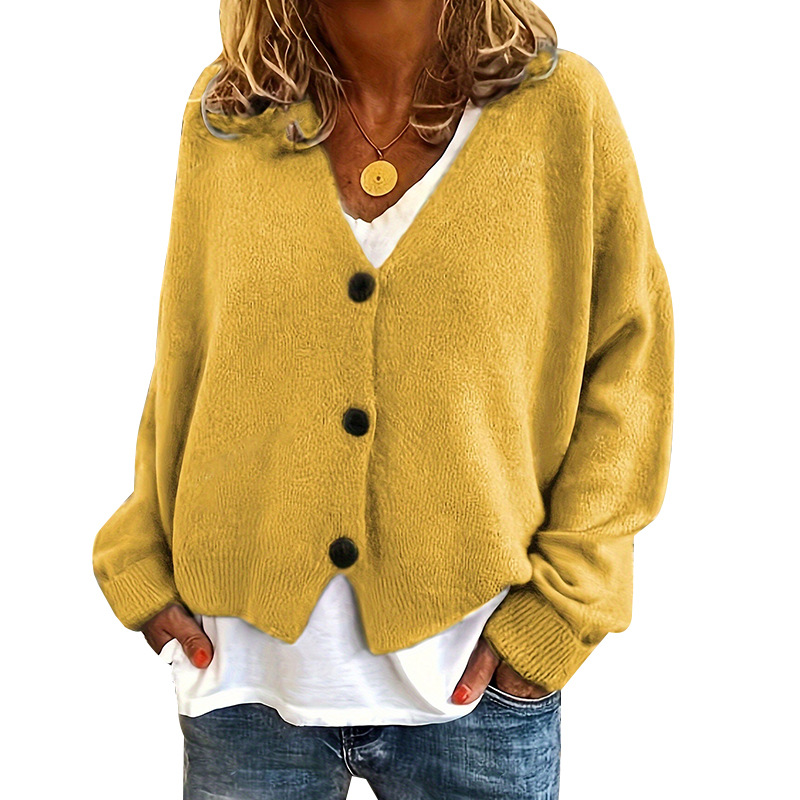 Women's Casual Loose Knit Cardigan Sweater