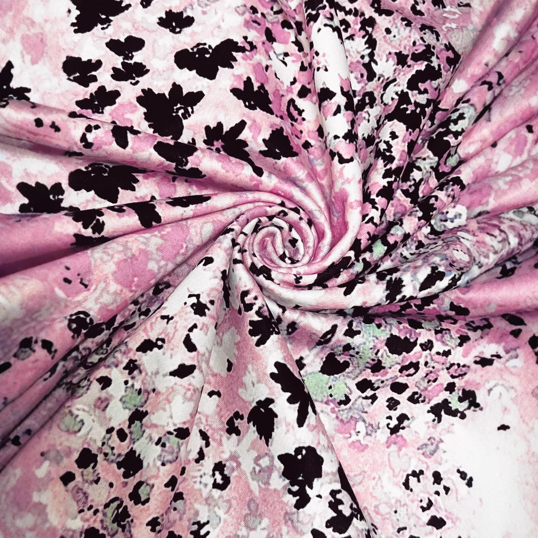 Floral Print V-Neck Short Sleeve Midi Dress