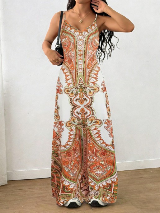 Women's Sleeveless Wide-Leg Jumpsuit with Cinched Waist