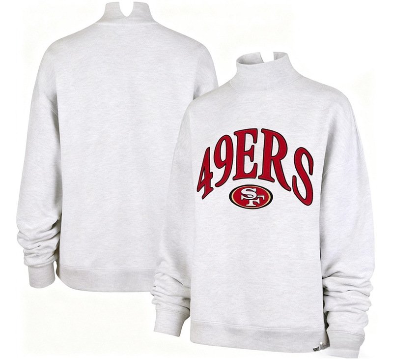 Unisex Embroidered High Neck Long Sleeve Sweatshirt