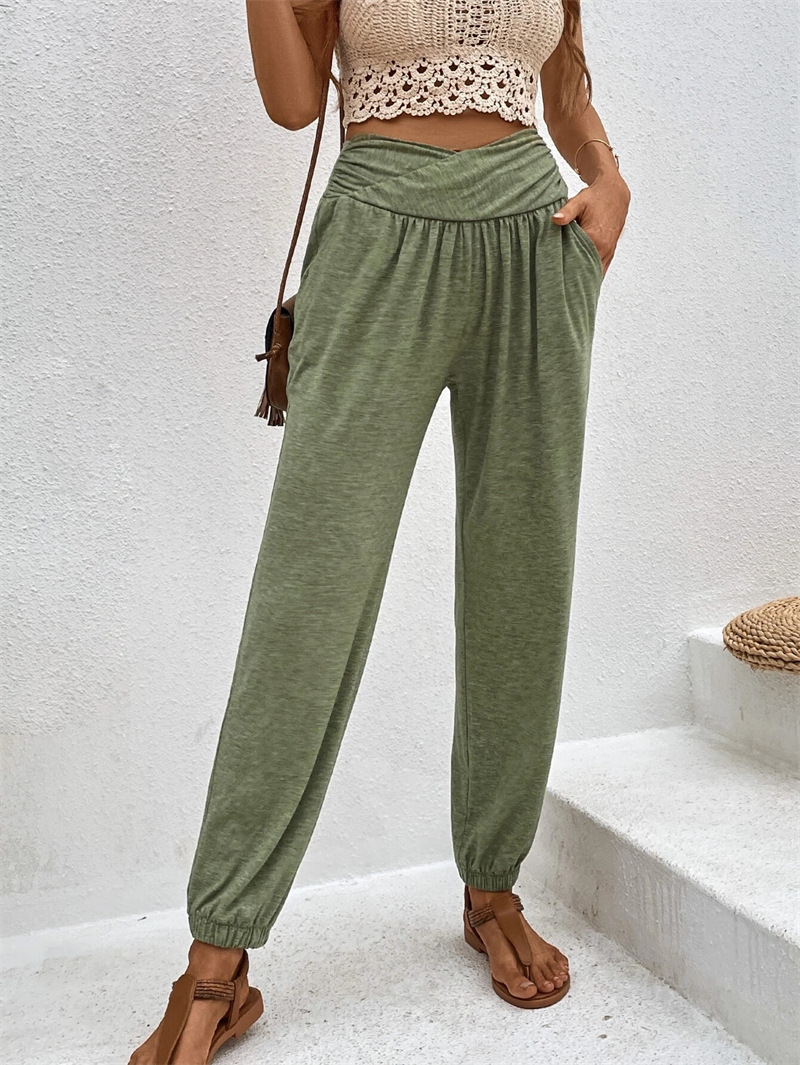 Women's High-Waist Loose Fit Jogger Pants with Pockets