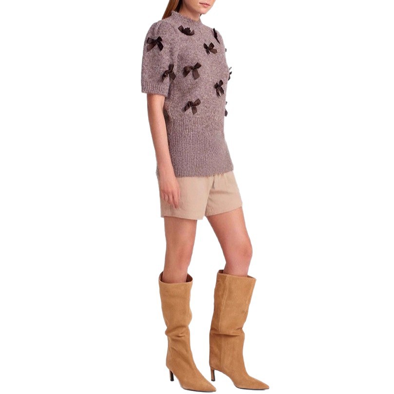 Women's Solid Color Mid-Long Sleeve Pullover Top