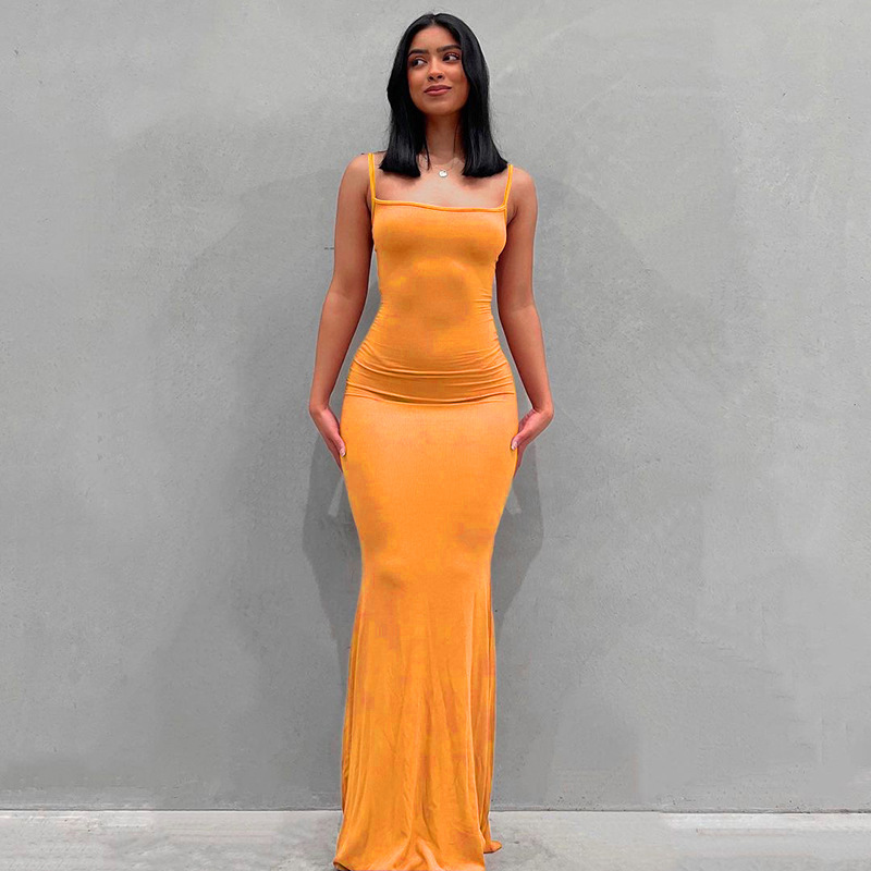 Women's Sleeveless V-Neck Bodycon Maxi Dress