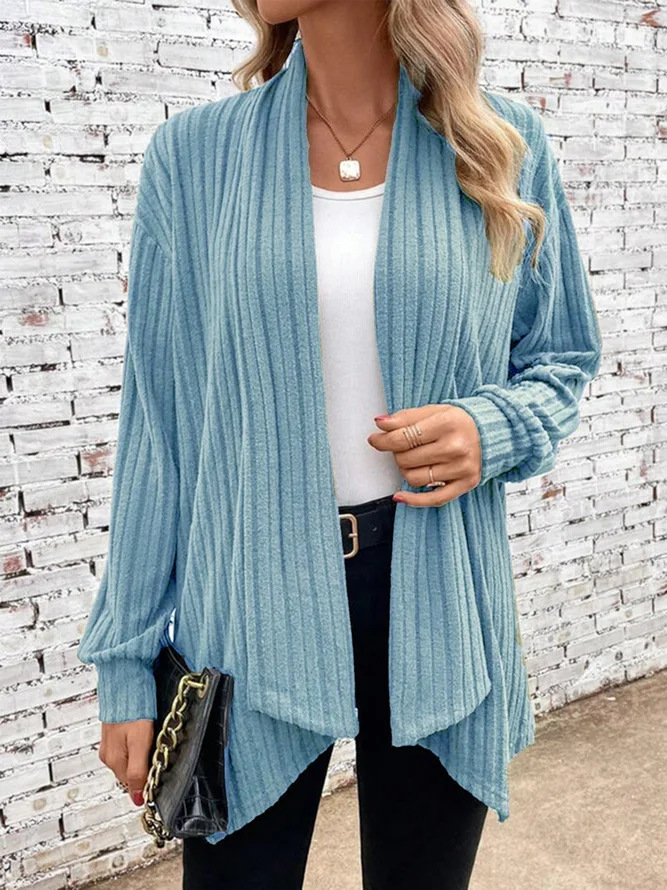 Women's Solid Color Loose Cardigan Sweater Coat