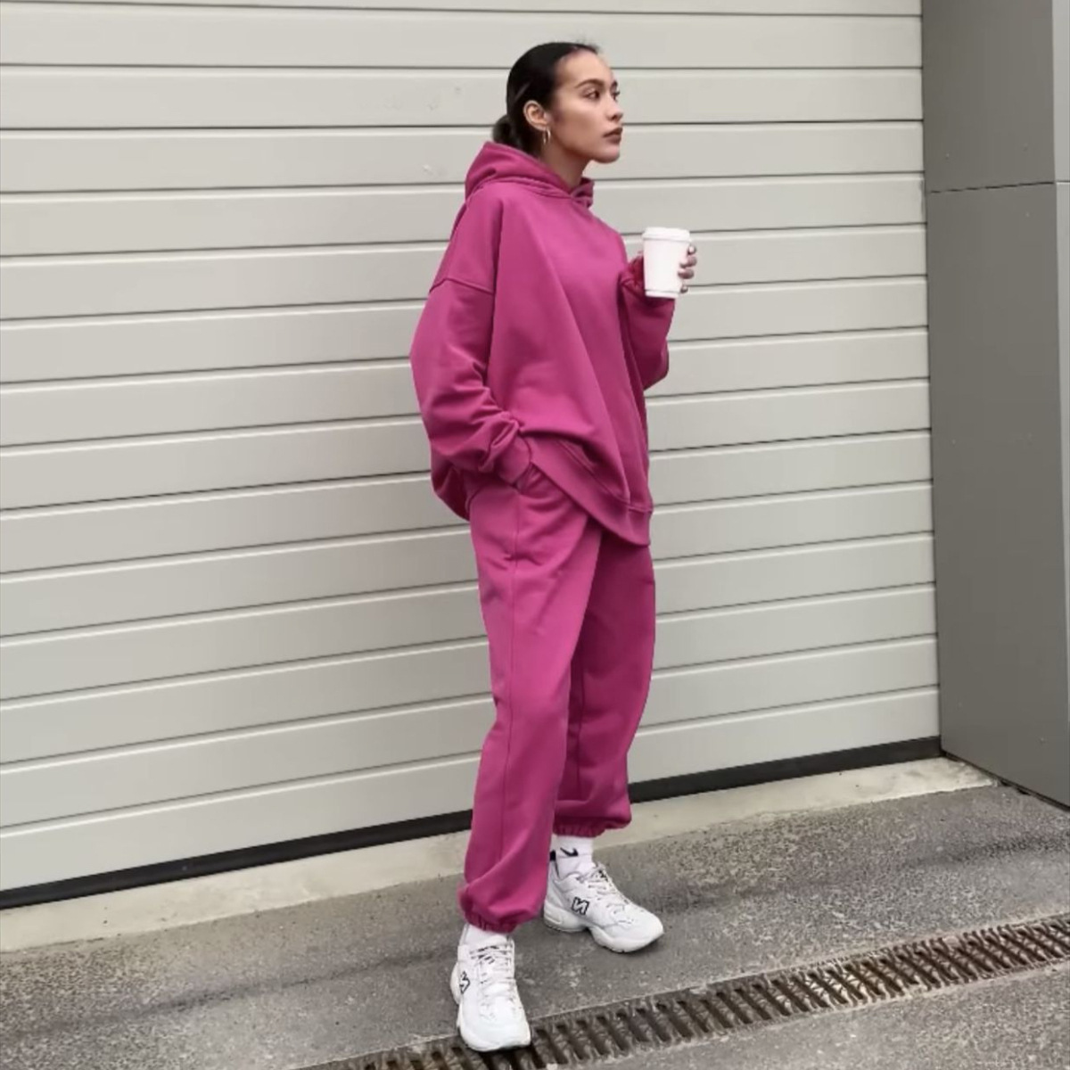 Women's Thick Hoodie and Jogger Pants Two-Piece Set