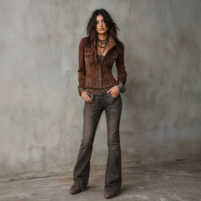 Women's Vintage Slim-Fit Raw-Color Jacket