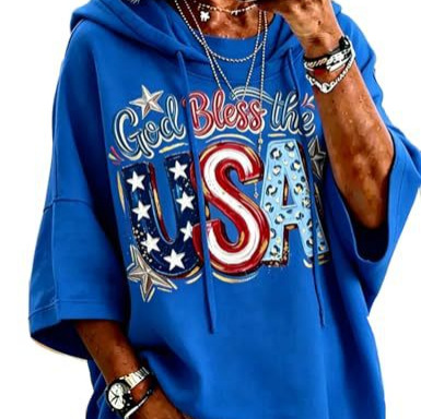 Women's Star Print Casual Hoodie