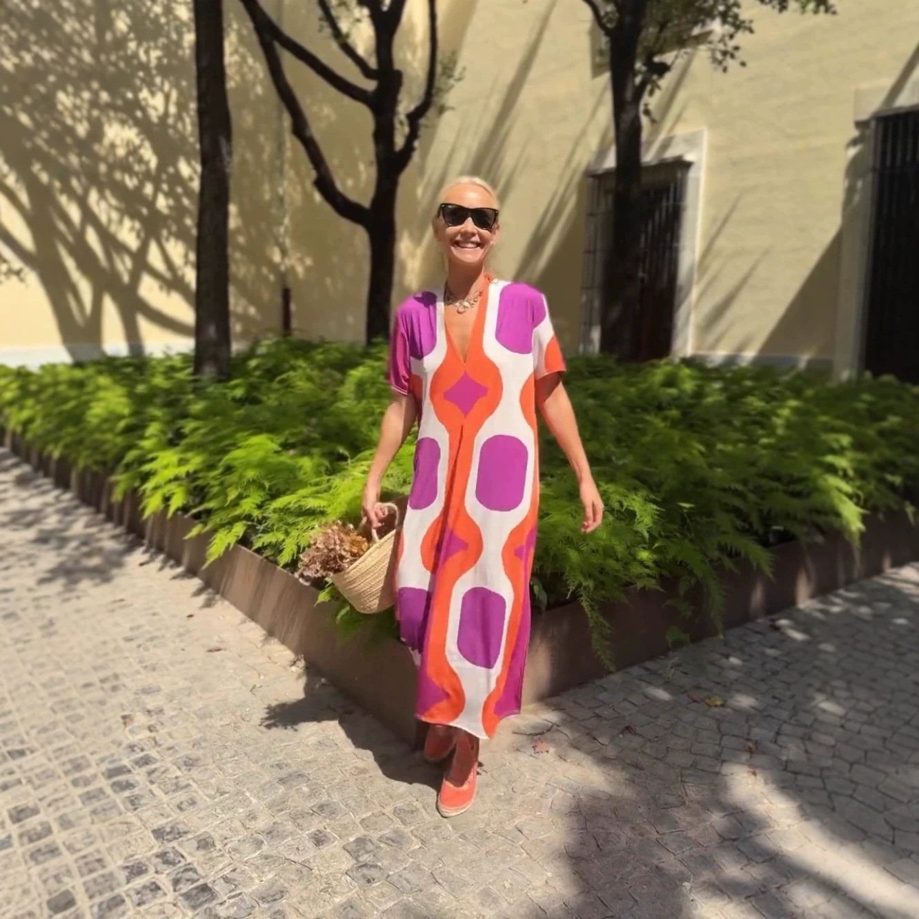Women's V-Neck Loose Vacation Dress