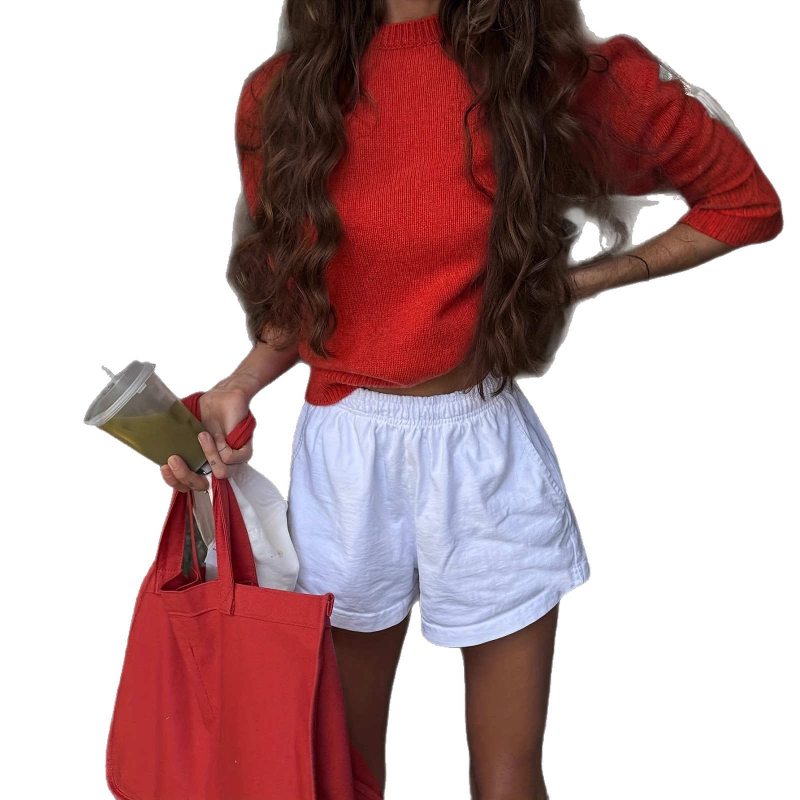 Women's Crewneck Pullover Knit Sweater Solid Long Sleeve