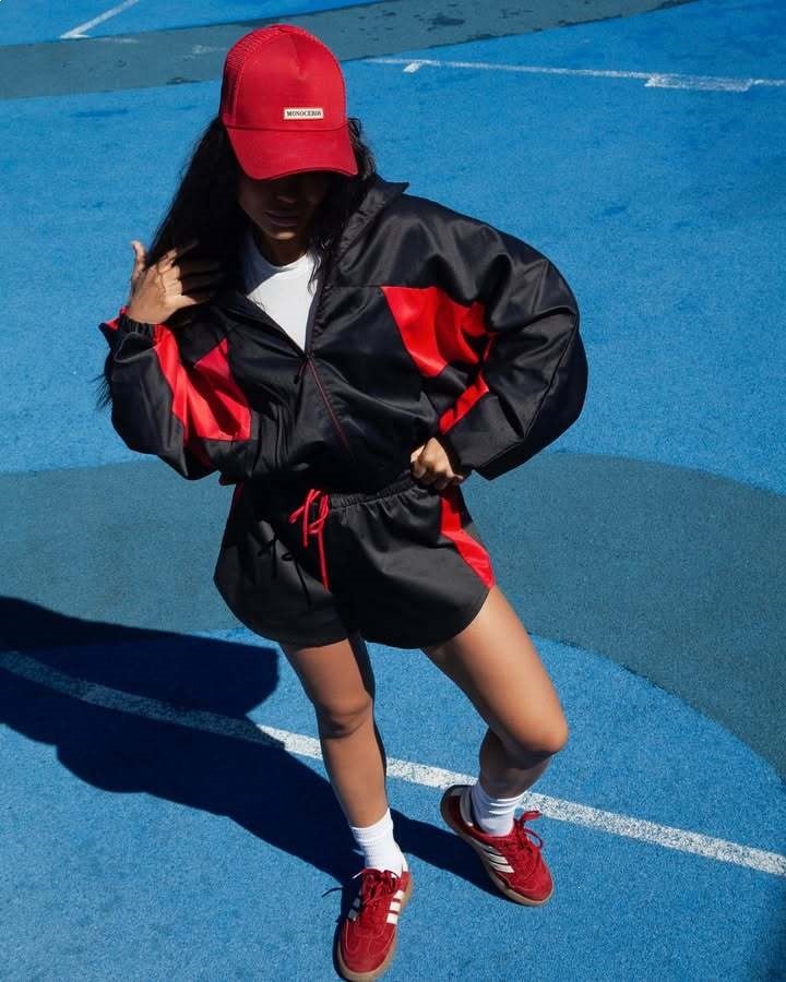 Color-Block Long-Sleeve Zip Cardigan & Tie Shorts 2-Piece Set