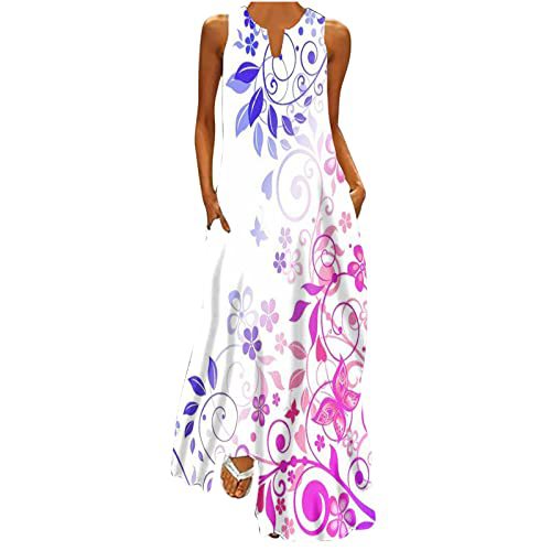 Women's Floral Butterfly Print Pleated Midi Dress