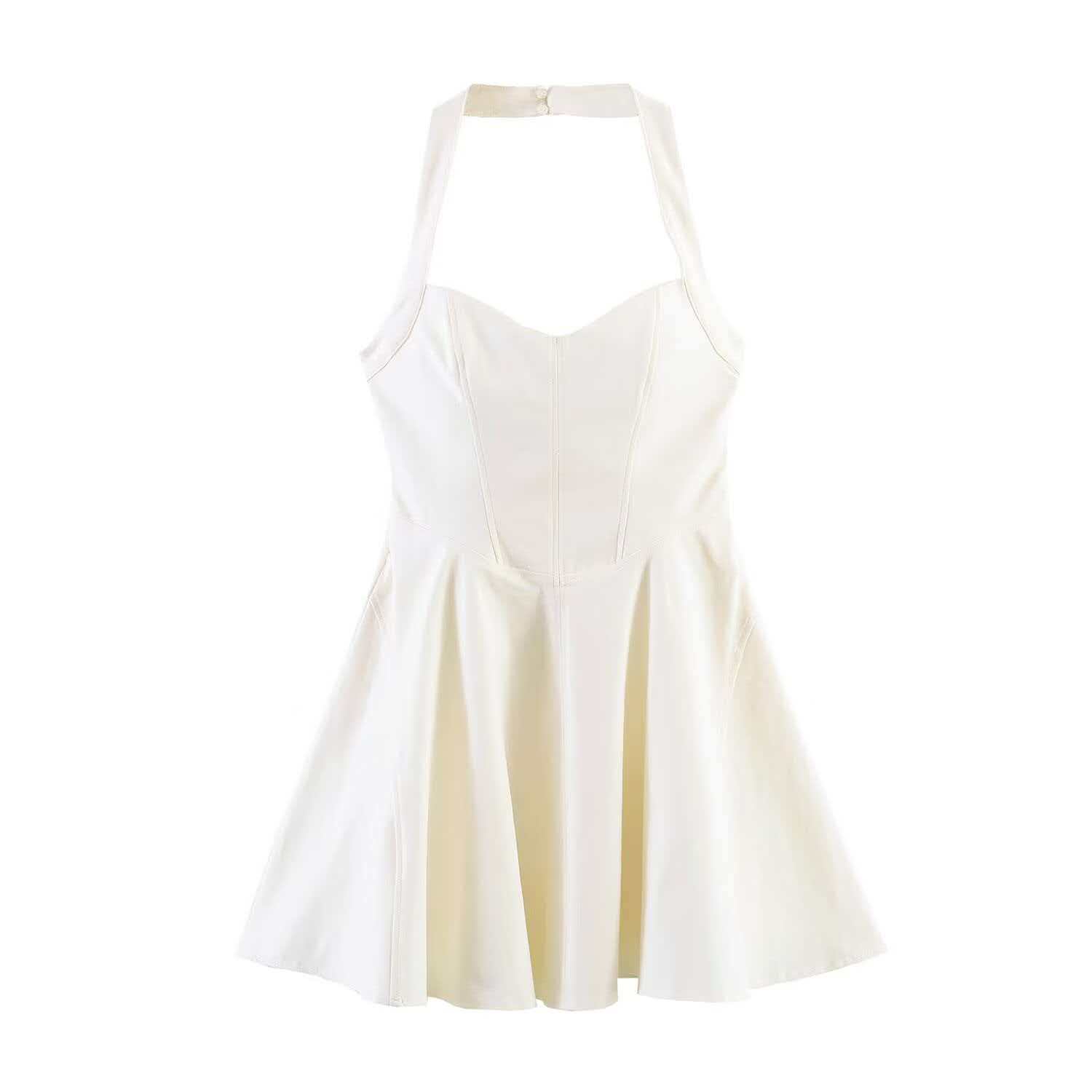 Women's Sexy Halter Neck Bodycon Mini Dress - Two Colors