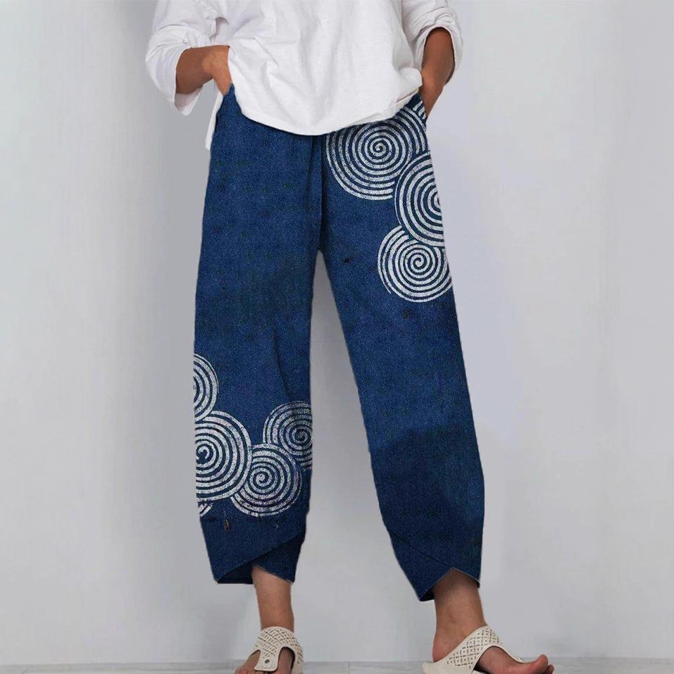 Women's Colorblock Animal Print Jogger Pants Casual Cropped Tapered