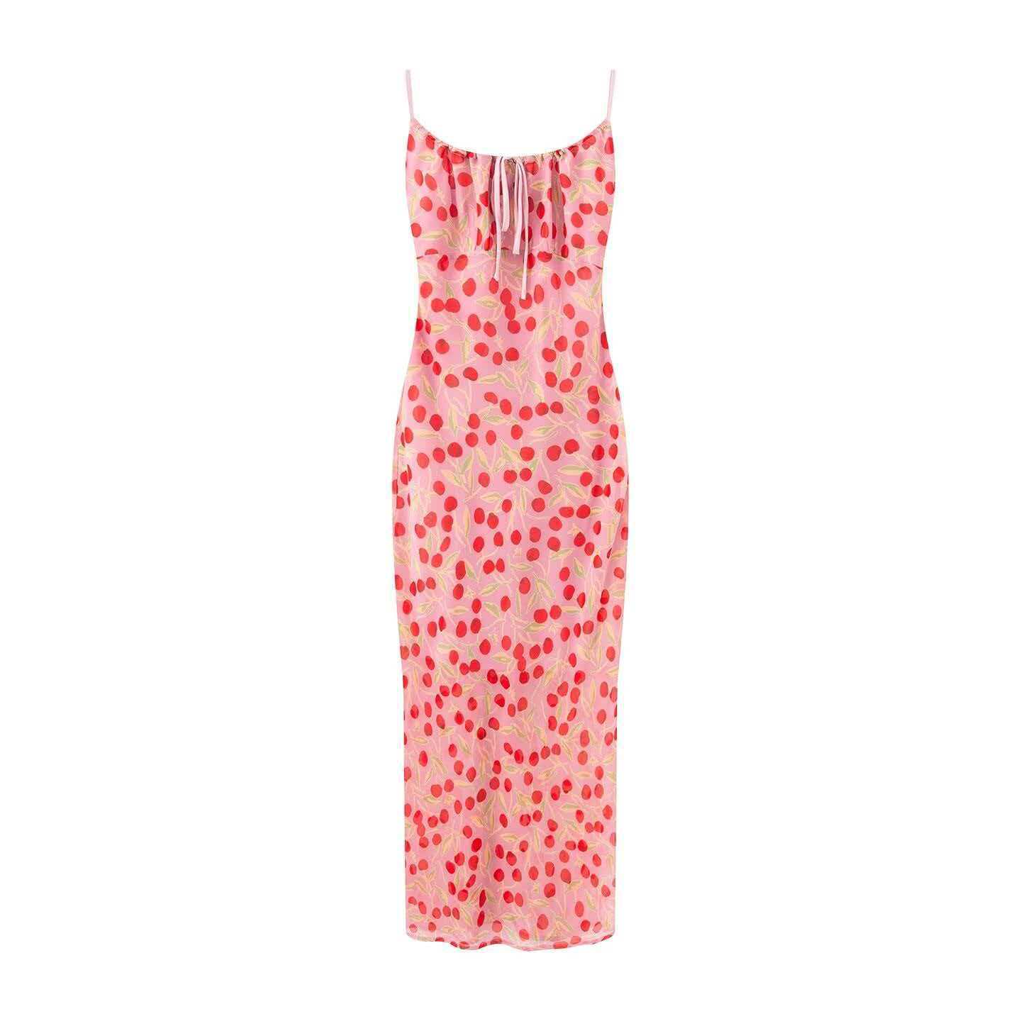 Women's Summer Floral Print Sleeveless Midi Dress