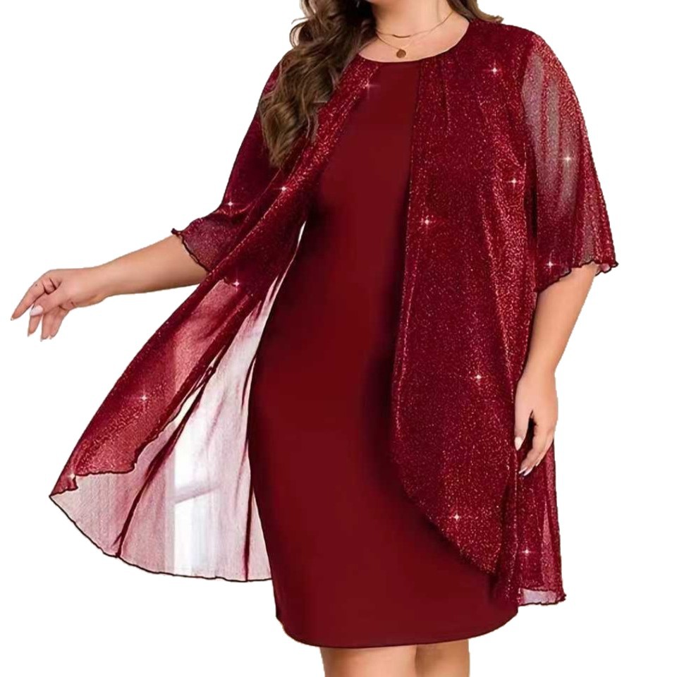 Solid Color Loose Casual Midi Dress