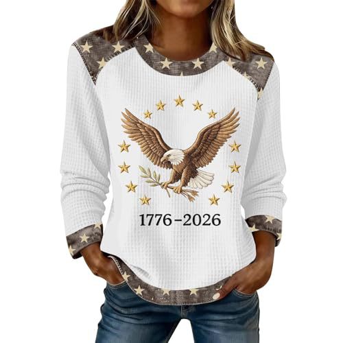 Women's Eagle Letter Print Crewneck Sweatshirt