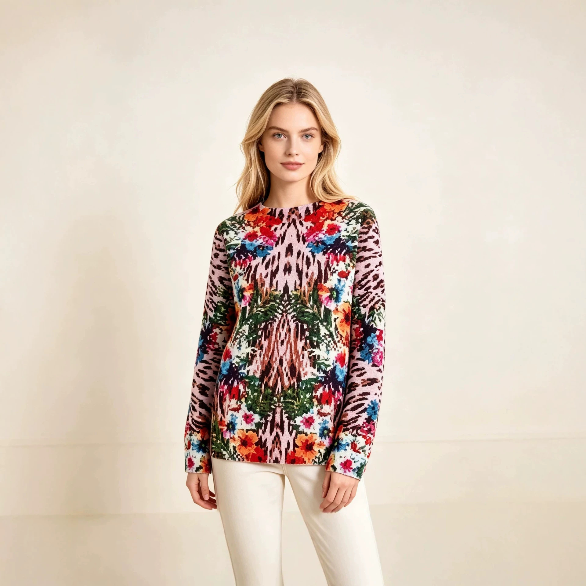 Women's Christmas 3D Print Crewneck Sweater