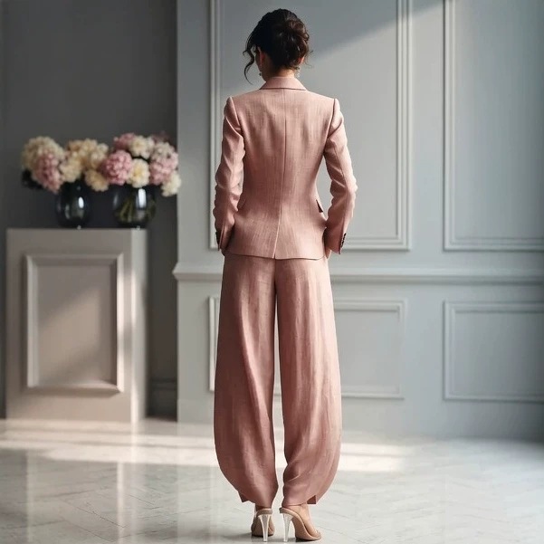 Women's Casual Blazer and Pants Two-Piece Set