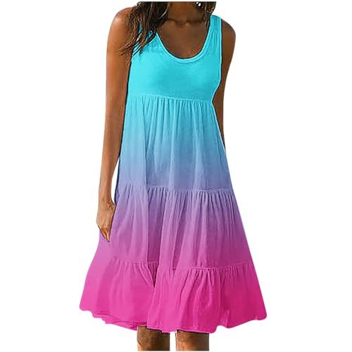 Women's Floral Print Ruched Bodycon Midi Dress Sleeveless Round Neck