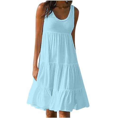 Women's Floral Print Ruched Bodycon Midi Dress Sleeveless Round Neck
