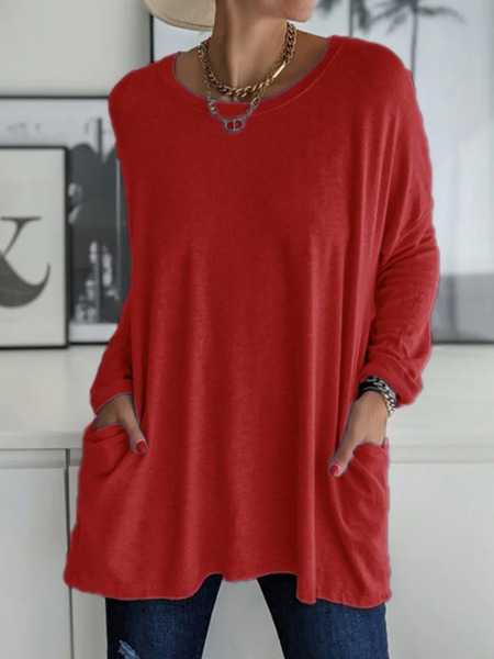 Women's Animal Print A-Line Midi Dress Long Sleeve Crew Neck Casual
