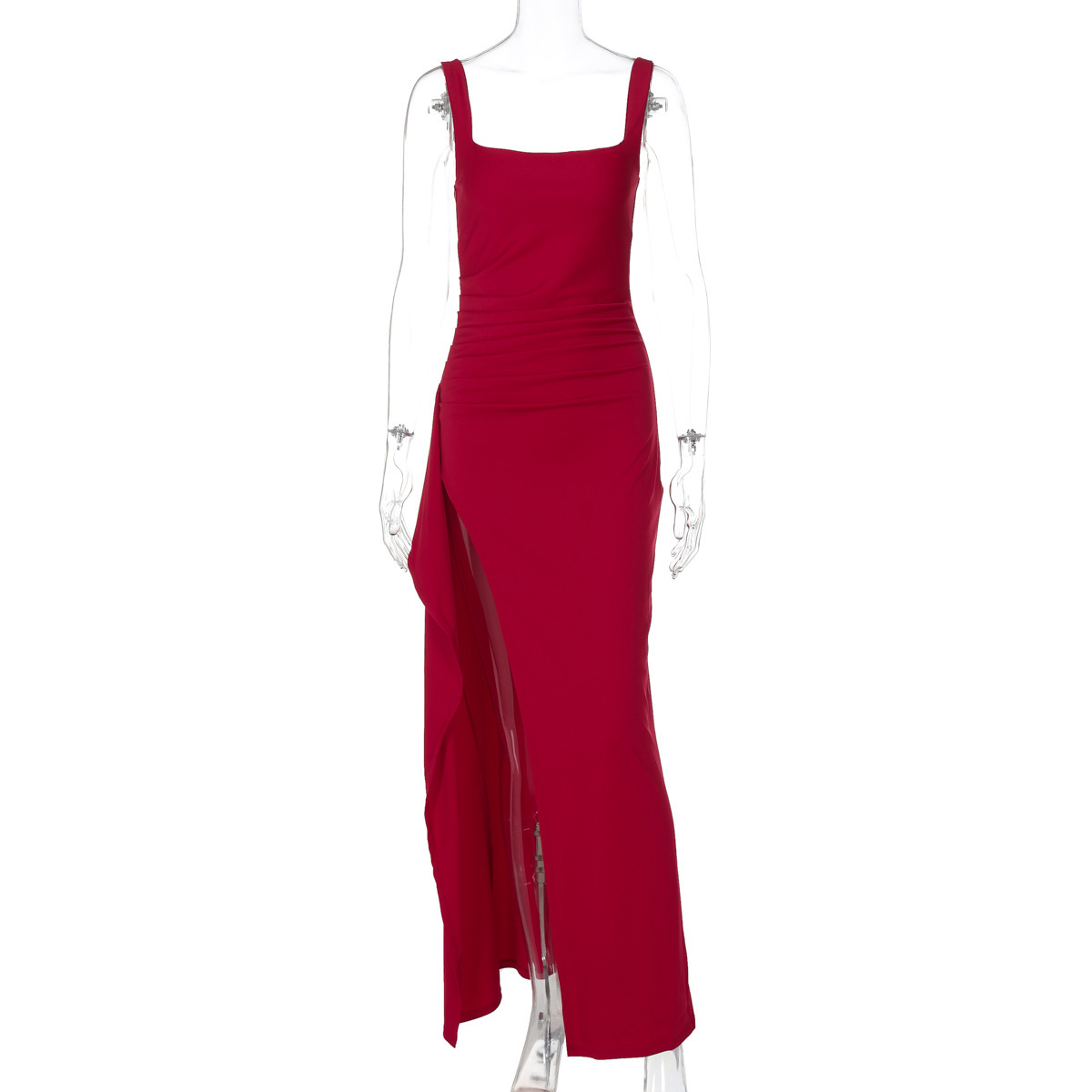 Women's Sleeveless Backless High Slit Maxi Dress