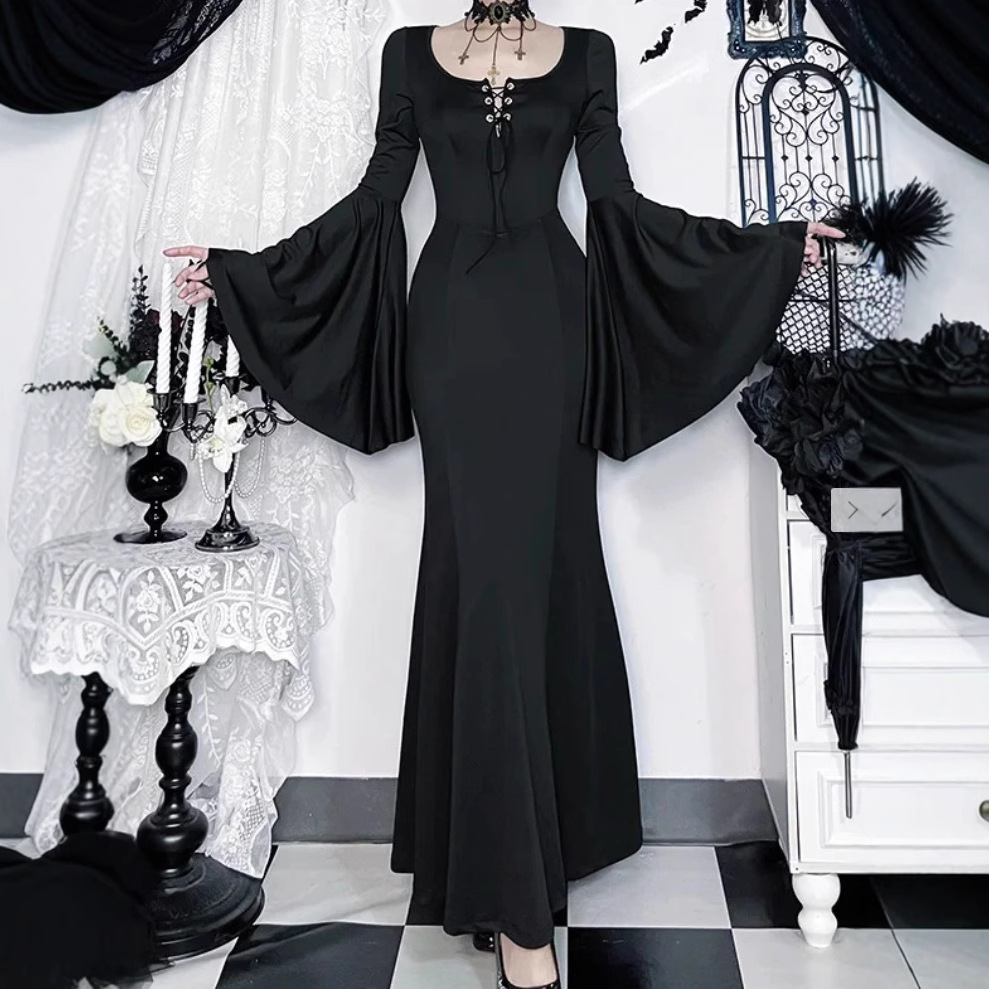 Women's Batwing Sleeve Mermaid Bodycon Dress
