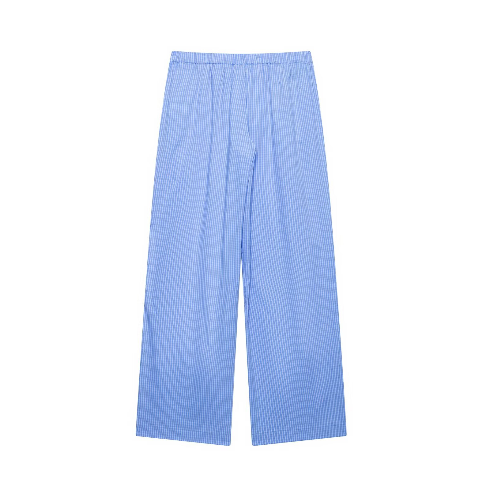 Striped Wide-Leg Casual Pants