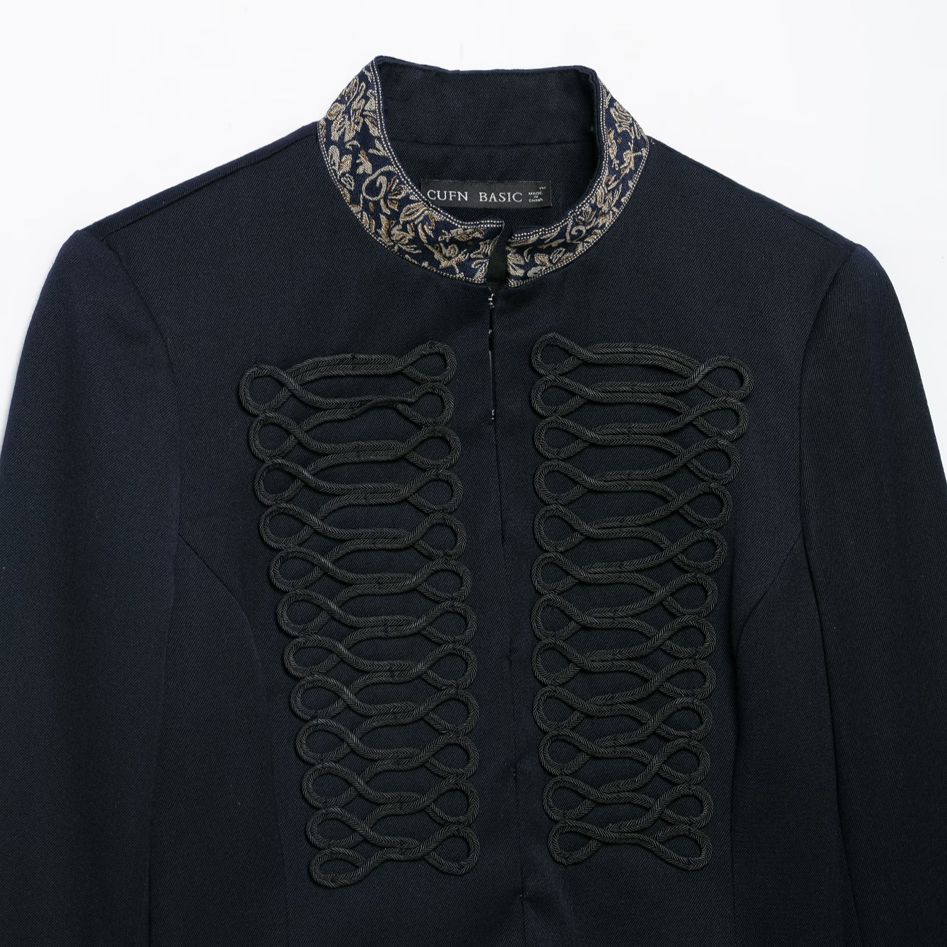 Women's Color-Block Knotted Button Short Blazer