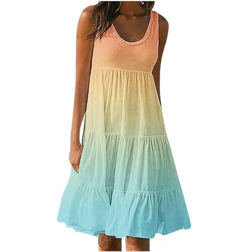 Women's Floral Print Ruched Bodycon Midi Dress Sleeveless Round Neck